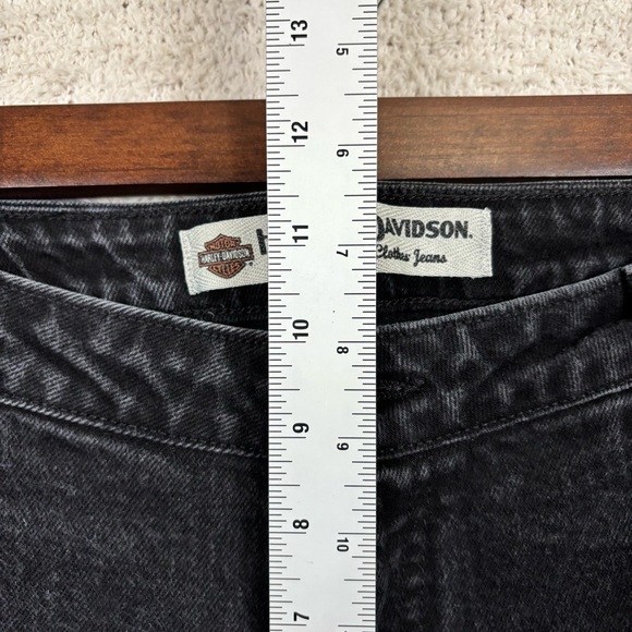 Vtg Harley Davidson Jeans Womens 14 Black Bootcut Genuine Motor Clothes 5 Pocket - Picture 13 of 15